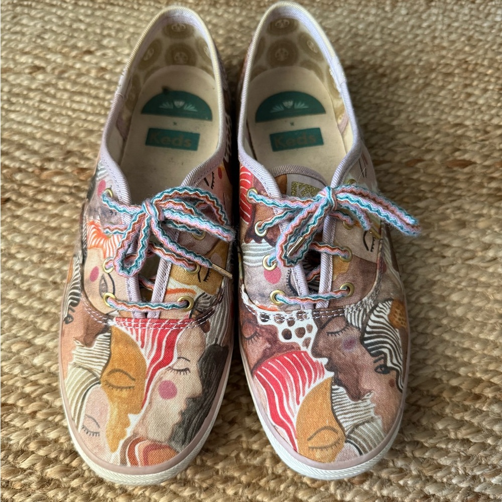 RARE~Justina Blakeney Keds X Jungalow Champions In Chorus Shoes Sneakers~Sz 7.5